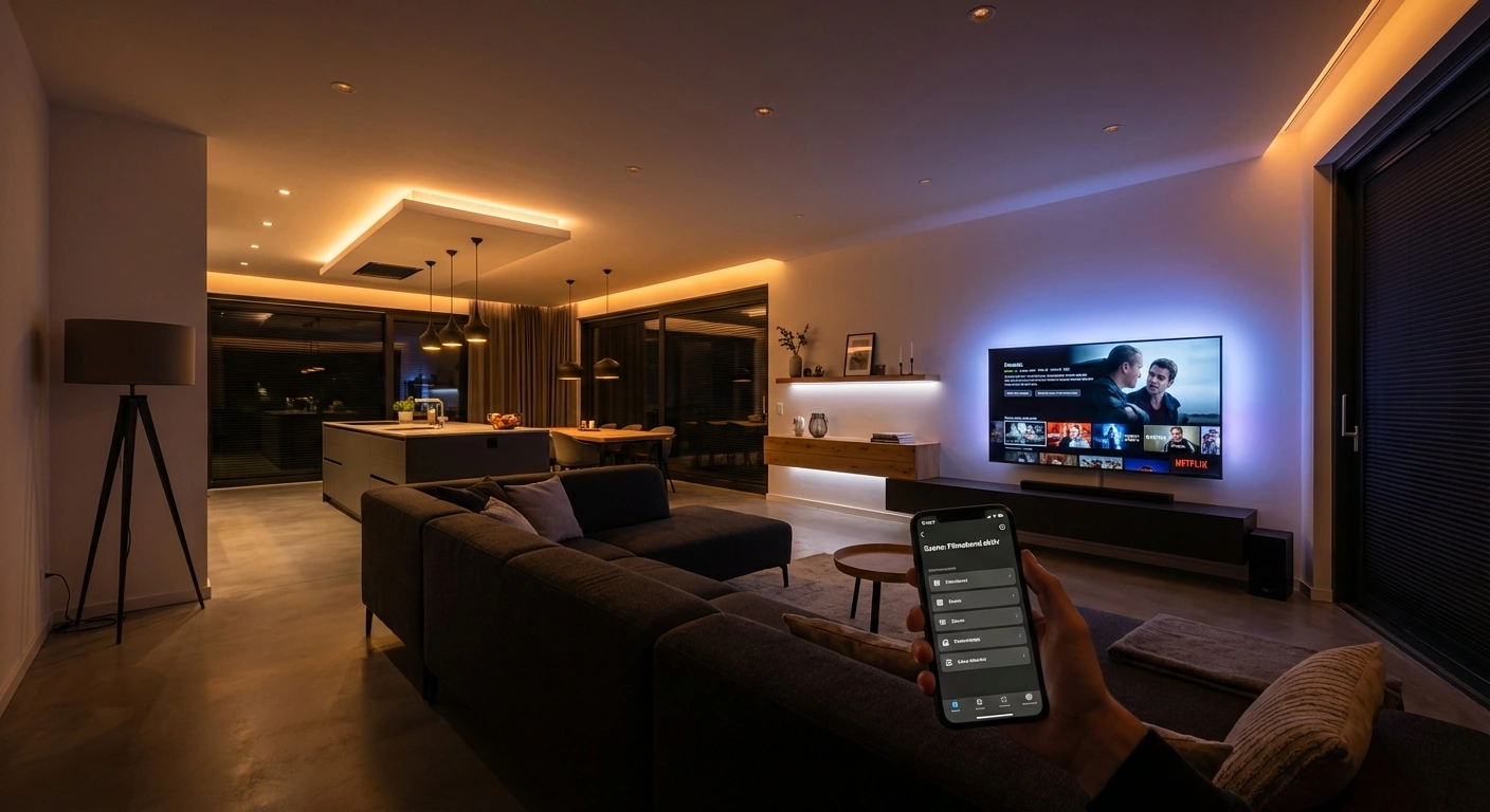 Loxone App auf Tablet zur Smart Home Steuerung